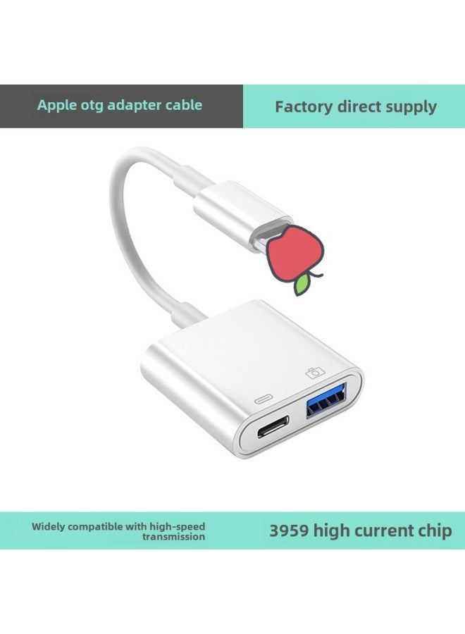Applicable To Apple Adapter Charging Data Two-in-one OTG Adapter Usb3.0 Transmission Read U Disk Card Reader-Number Of Interfaces:Apple OTG Charging Mobile Hard Disk Version  - Image 3