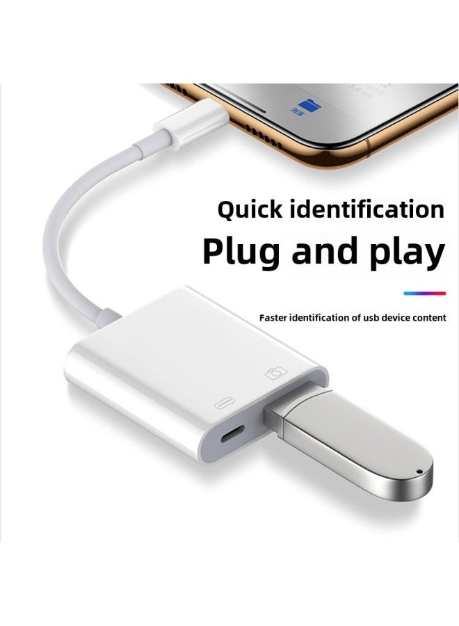 Applicable To Apple Adapter Charging Data Two-in-one OTG Adapter Usb3.0 Transmission Read U Disk Card Reader-Number Of Interfaces:Apple OTG Charging Mobile Hard Disk Version  - Image 2