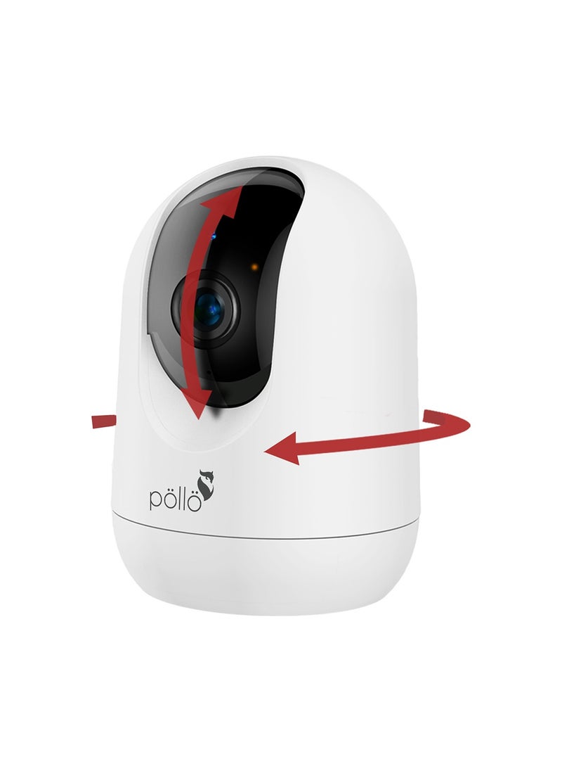 كاميرا Pollo 3MP Indoor Guardian 360 درجة ذكية Wi-Fi PTZ رؤية ليلية بالأشعة تحت الحمراء مع صوت ثنائي الاتجاه وتتبع بشري - pzsku/Z29D4B73BCECF7211B6FFZ/45/_/1698150180/48ab16ff-789c-48d0-9dc3-5f460de12d95