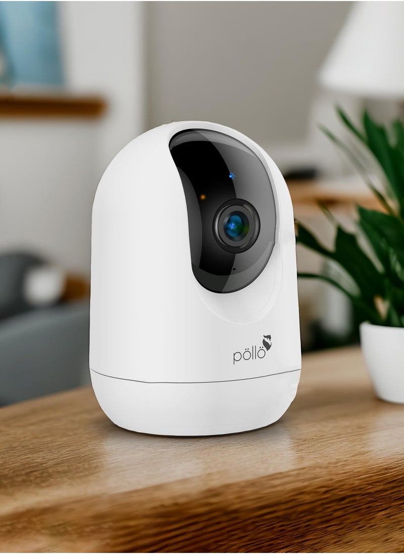 Pollo - 3MP 2K Guardian 360°x Smart Wi-Fi PTZ Security Camera IR Night Vision with 2-Way Audio, Human Tracking, Kids Monitoring, 360 Degree Rotation, Upto 128GB Micro SDCard Supported - Image 1