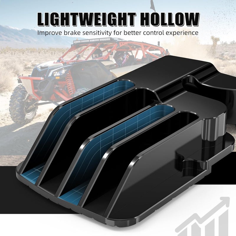 NICECNC Black Aluminum Brake Pedal Extension for Can Am Maverick X3 (2017-2023) - Image 4