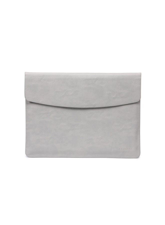 Macbook13-14-16 Inch Liner Oil Edge Technology For Apple Notebook Protective Cover M1/M2 New-Color:Litchi Grain-gray (liner Bag)-Applicable Model:13 Inch (A1708/1706/1989/A2337/A2338)  - Image 1