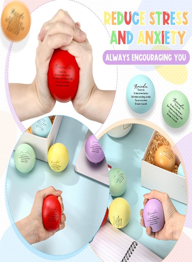 Leitee 21 Pcs Employee Appreciation Gifts Colorful Motivational Stress Balls Inspirational Relief Macaron Color Small Quotes Stress Balls Bulk Gifts for Students Classroom - Image 4