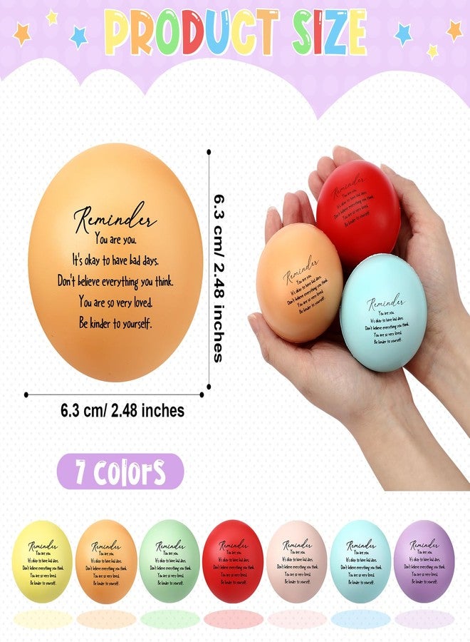 Leitee 21 Pcs Employee Appreciation Gifts Colorful Motivational Stress Balls Inspirational Relief Macaron Color Small Quotes Stress Balls Bulk Gifts for Students Classroom - Image 2