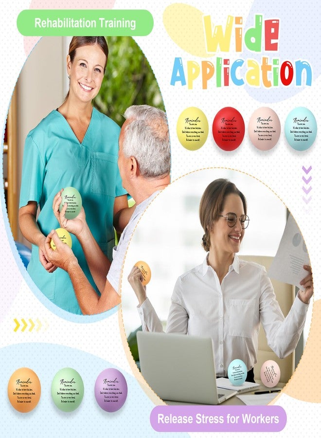 Leitee 21 Pcs Employee Appreciation Gifts Colorful Motivational Stress Balls Inspirational Relief Macaron Color Small Quotes Stress Balls Bulk Gifts for Students Classroom - Image 5