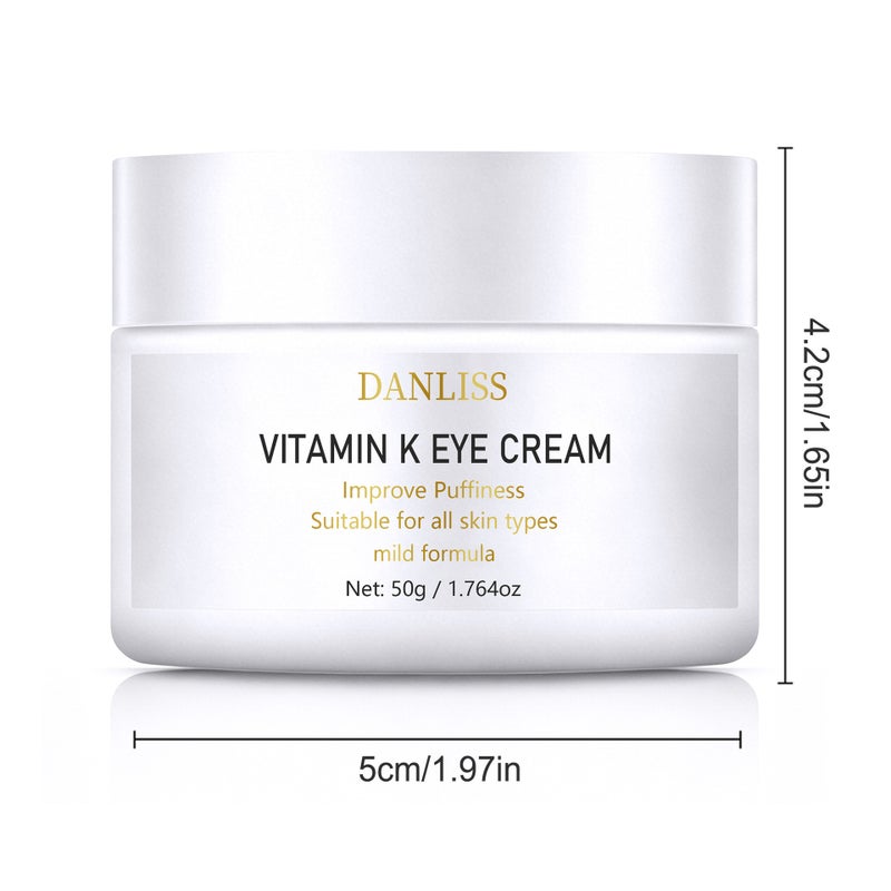 Danliss Vitamin K Eye Cream 50g - Gently reduces puffiness, soothes all skin types, and improves puffy eyes. (Large capacity) - Image 5