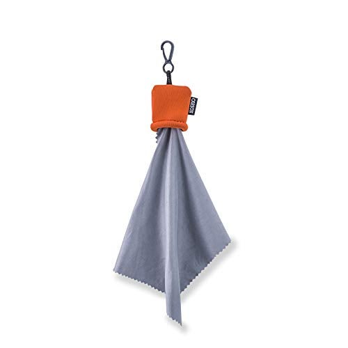 Carson Stuff-It Microfiber Lens Cloth Cleaning System for Eyeglasses, Smartphones, Tablets, Optics Lenses, Cameras and More, 6.25'' x 6.25'' - Orange (SN-40OR) - Image 1