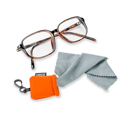 Carson Stuff-It Microfiber Lens Cloth Cleaning System for Eyeglasses, Smartphones, Tablets, Optics Lenses, Cameras and More, 6.25'' x 6.25'' - Orange (SN-40OR) - Image 5