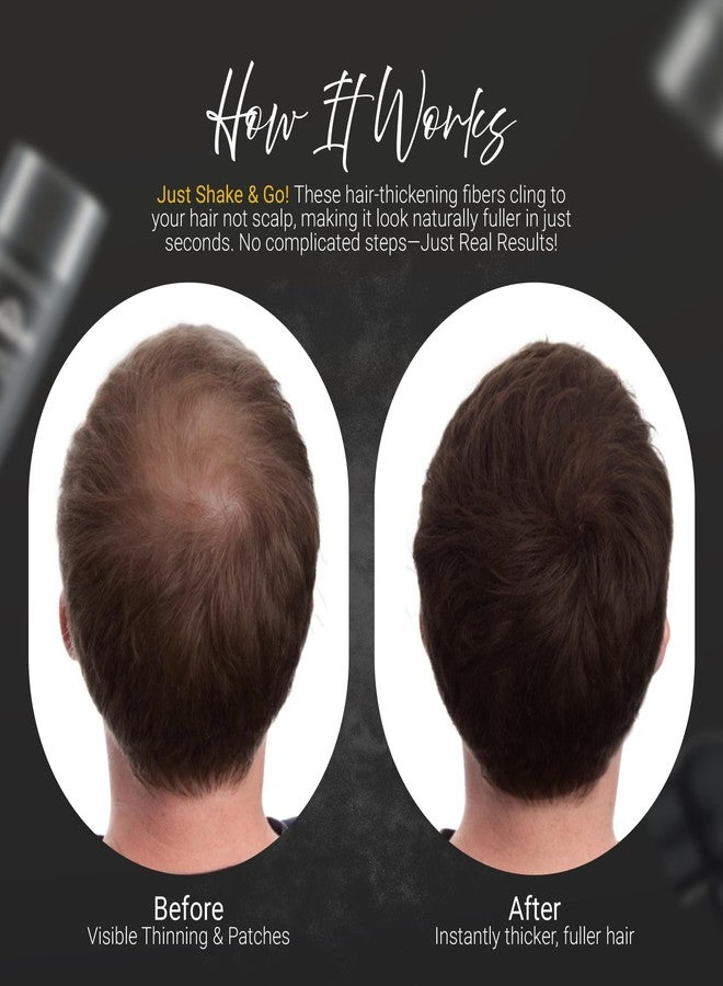 Herbishh Koloret Hair Building Fibers – Dark Brown Root Touch up Powder for Men & Women, Instant Bald Spot Cover-Up & Scalp Concealer – Sweat-Proof & Water-Resistant Fibers for Thinning Hair, 27.5g - Image 3