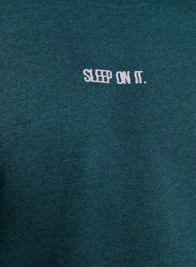 trendyol Petrol Men's Regular Fit Printed Knitted Pajama Set - Image 5