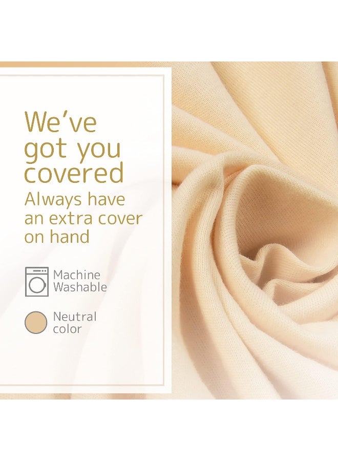 Impresa Infant Lounger Cover fits Snuggle Me Lounger - Tight Fit - 100% Cotton Sheet for Infant Floor Seat - Machine Washable - Natural Color - Image 4