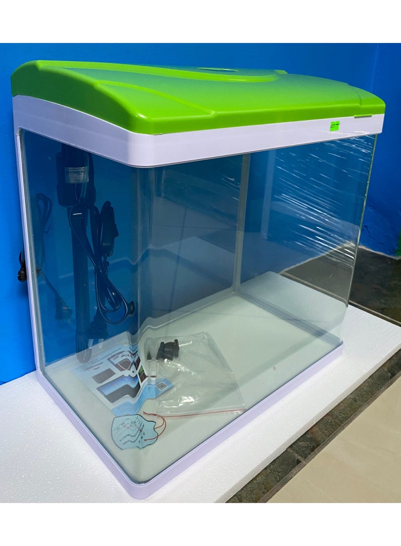 حوض سمك صغير زجاجي أخضر اللون JEBO R-232 للمنزل والمكتب - Image 2