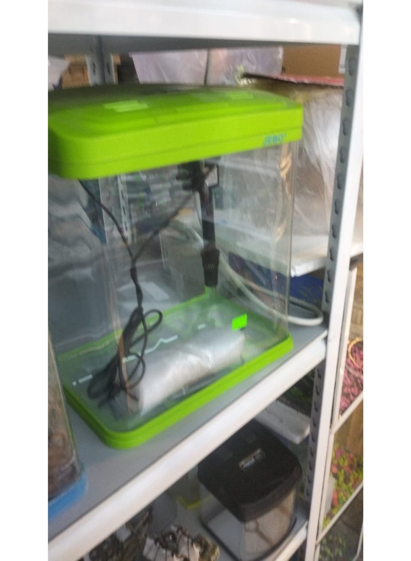 حوض سمك صغير زجاجي أخضر اللون JEBO R-232 للمنزل والمكتب - Image 4
