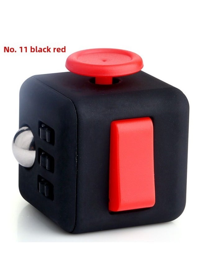 American Fidget Cube Decompression Rubik's Cube Anti-stress Fidgety Dice Diy Educational Creative Toys Gifts-Color:11 Black And Red  - Image 1