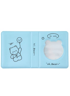 Y&D 3 inch Mini Photo Album Kpop Photocard Binder, Card Id Holder Book with 36 Pockets( Hollow Blue Bear)  - Image 2