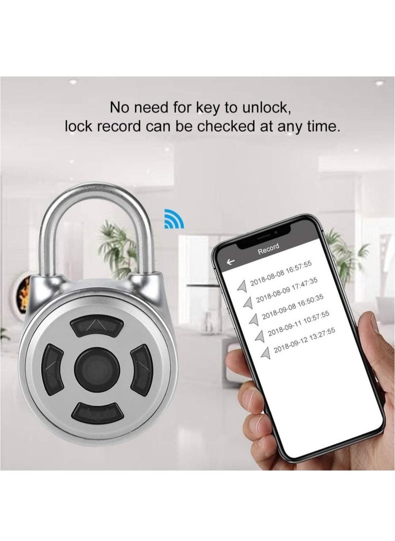 Generic - Wireless Electronic Keyless Padlock, Fingerprint Padlock Mini Bluetooth Padlock Metal Electronic Padlock Wireless Padlock Keyless Padlock APP Control Password for Luggage Doors Cabinets - Image 1