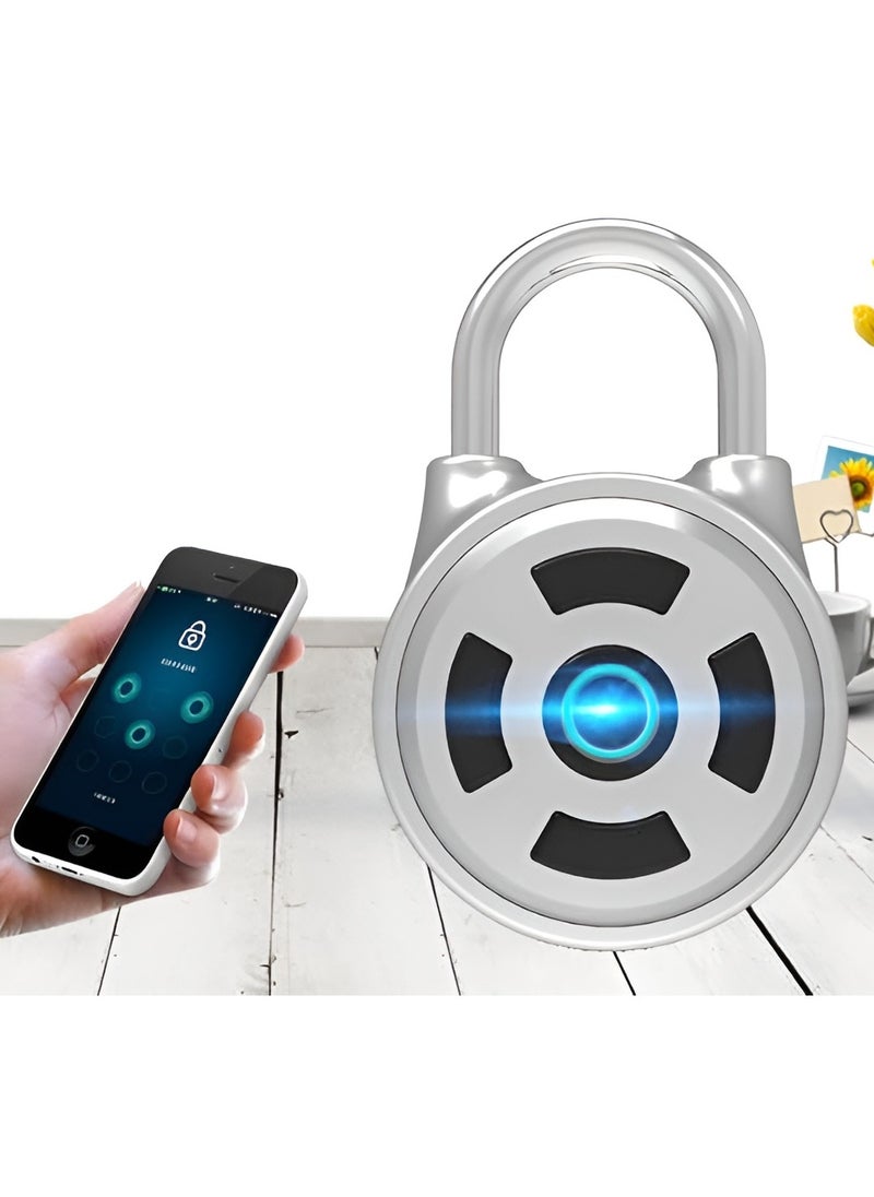 Generic - Wireless Electronic Keyless Padlock, Fingerprint Padlock Mini Bluetooth Padlock Metal Electronic Padlock Wireless Padlock Keyless Padlock APP Control Password for Luggage Doors Cabinets - Image 1