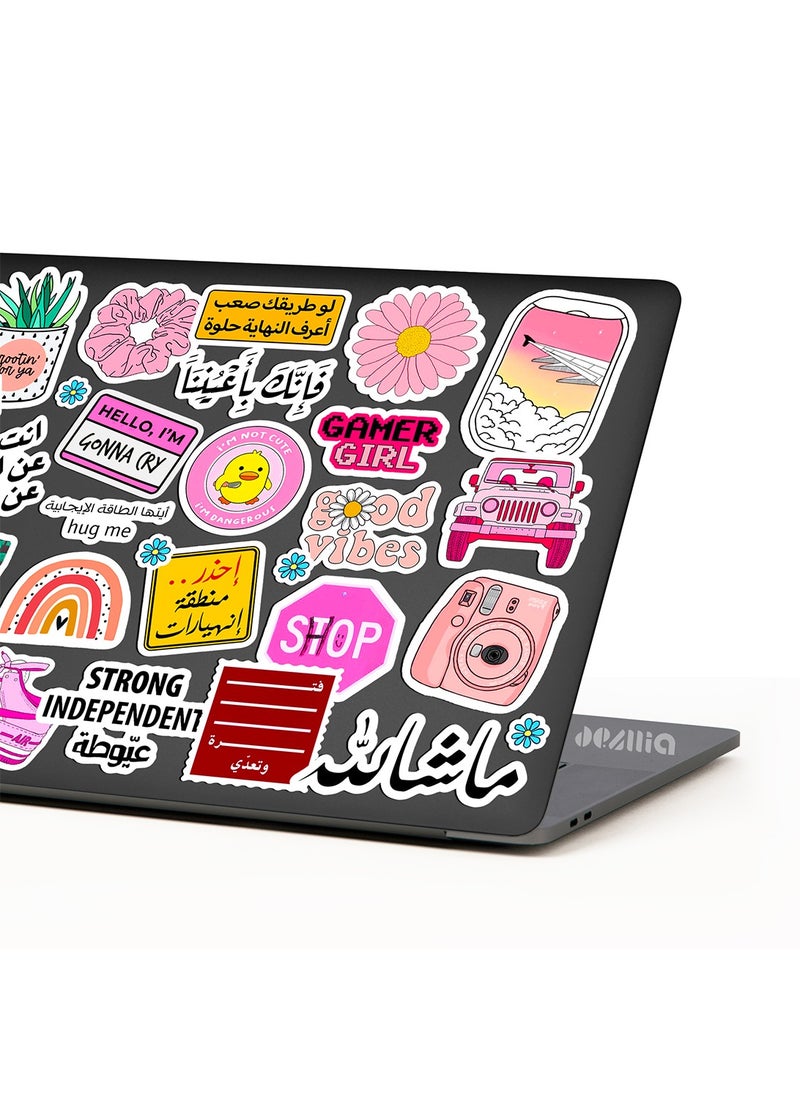 Dezllia - Laptop Stickers - SSL/08 - Girly Pink Collection - For Laptop Phone Computer - Image 1