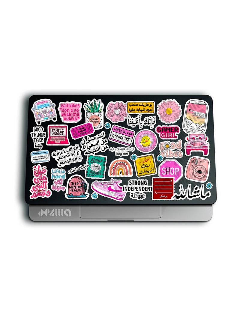 Dezllia - Laptop Stickers - SSL/08 - Girly Pink Collection - For Laptop Phone Computer - Image 1