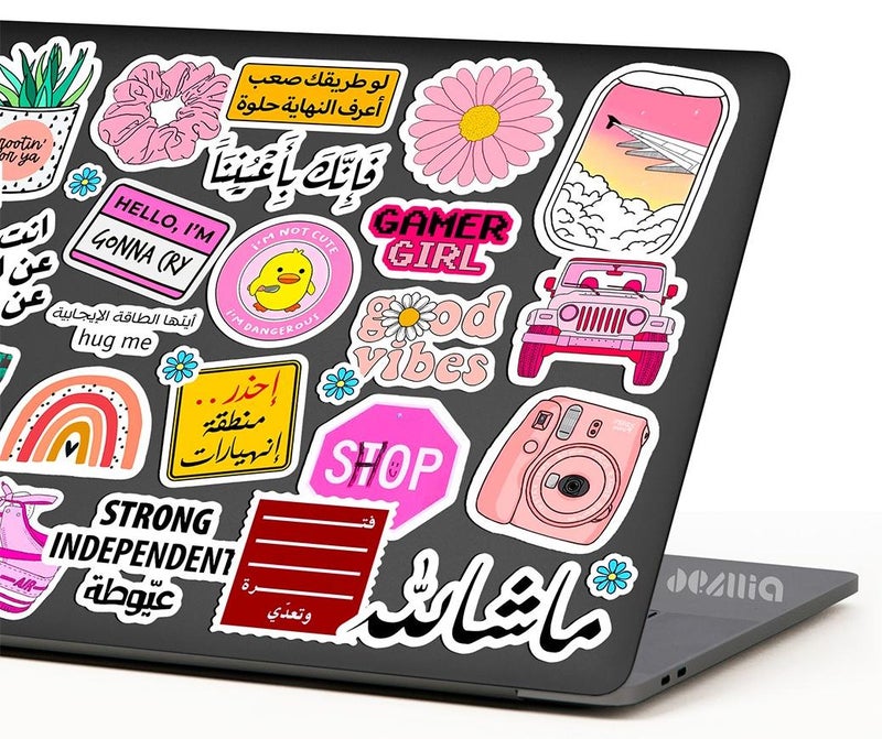 ديزليا ملصقات وإستيكرات لاب توب - SSL/08 - كوليشكن زهري بناتي - للابتوب والموبايل والكمبيوتر - Image 1