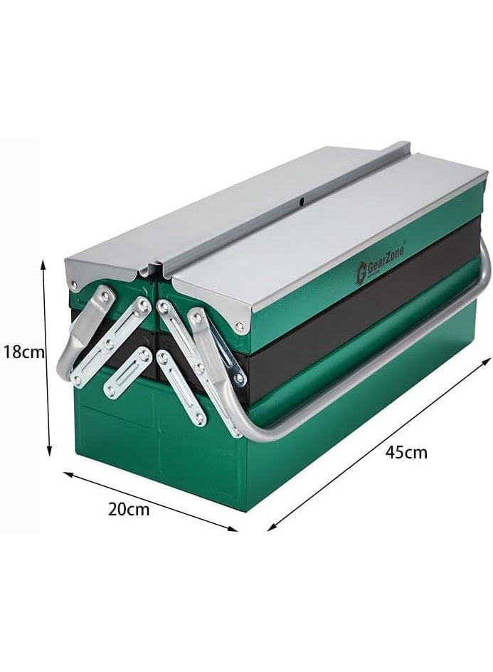 GearZone طقم أدوات إصلاح المنزل 85 قطعة، مجموعة أدوات يدوية لإصلاح السيارات العامة، صندوق تخزين أدوات مع درج، متعدد الاستخدامات - مثالي لأعمال DIY المنزلية، الحرفي - Image 3