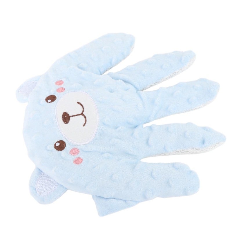 Baby Sleep Palm: Blue Soft Plush Infant Sleep Aid - Unique Hand Shape Design Filled With Semen Cassiae, Machine Washable for Newborn Sleep Training & Parent Child Bonding - Image 3
