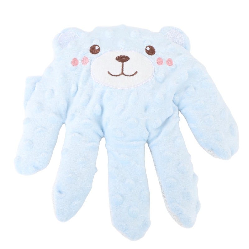 Baby Sleep Palm: Blue Soft Plush Infant Sleep Aid - Unique Hand Shape Design Filled With Semen Cassiae, Machine Washable for Newborn Sleep Training & Parent Child Bonding - Image 1