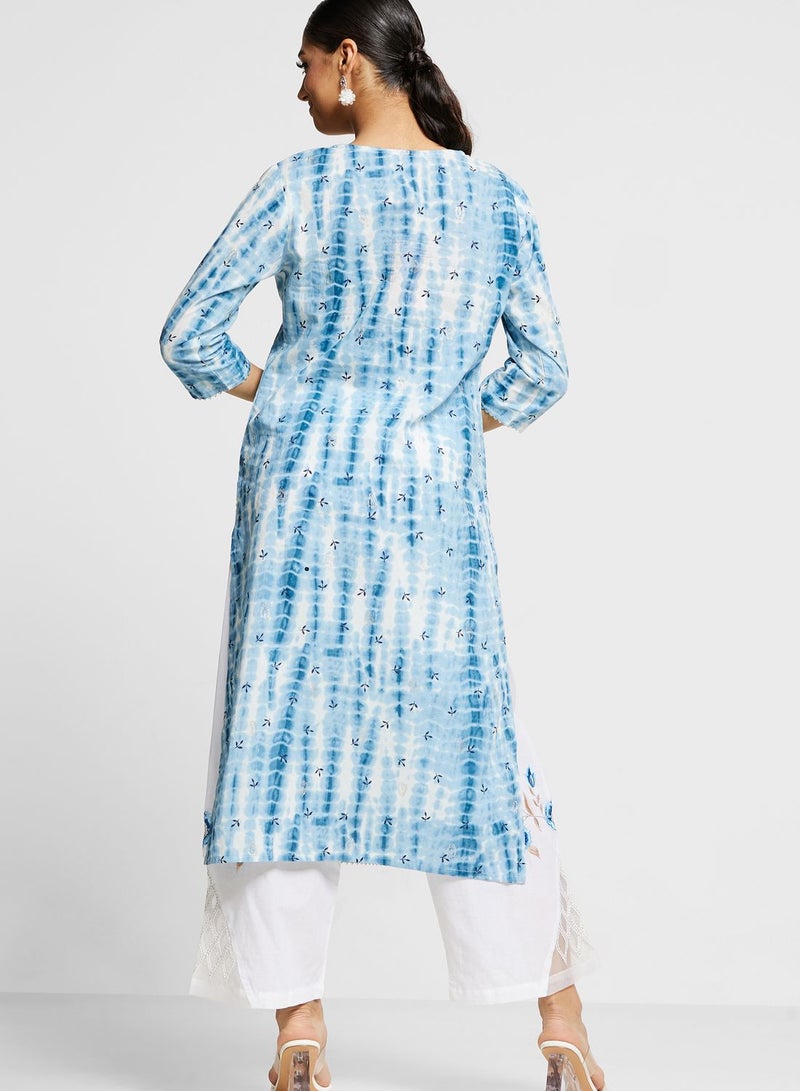 Printed Kurti & Pants Set