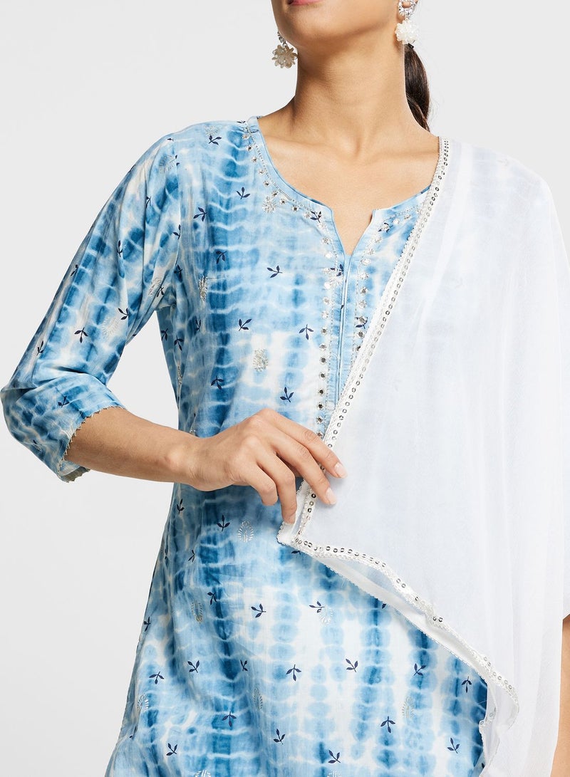 Printed Kurti & Pants Set