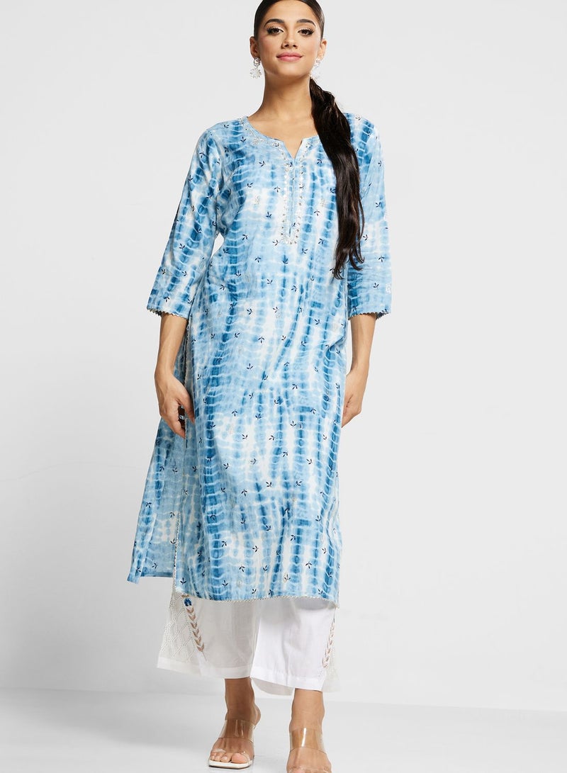Printed Kurti & Pants Set