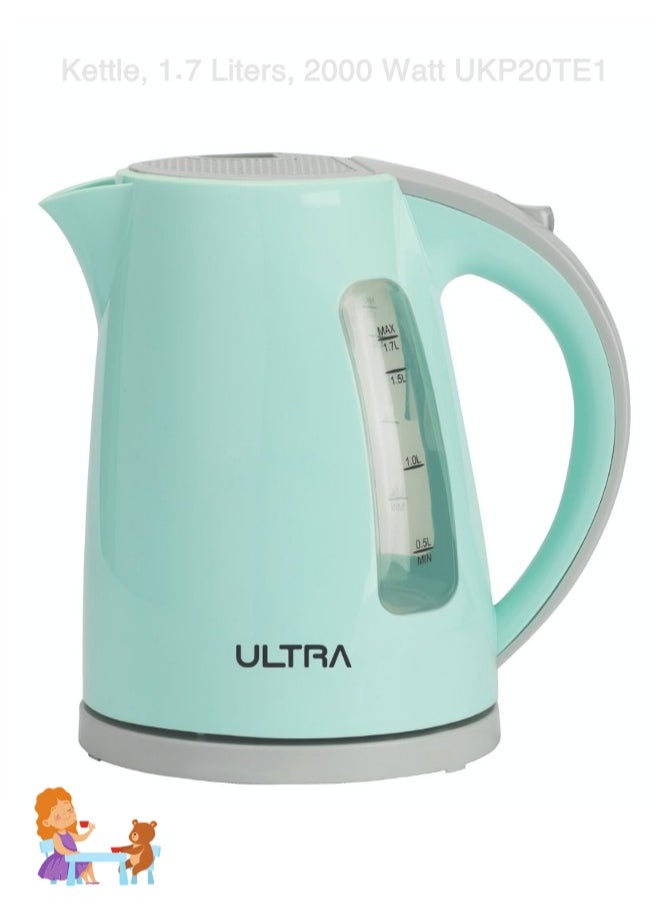 Ultra Ultra Electric Kettle, 1.7 Liters, 2000 Watt, Turquoise and Grey - UKP20TE1  - Image 2