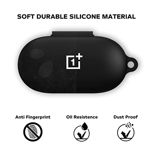 Sounce Silicone Protective Case Cover for OnePlus Buds Z2 TWS, Anti Fall Anti Dust, with Hook Earphone Case [Case Cover only] (Black) - Image 2