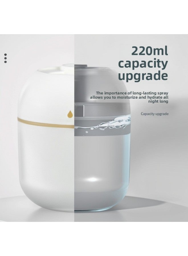 Patented Household Humidifier Small Bedroom Living Room Light Sound Pregnant Women Baby Fog Volume Large Capacity Air Sprayer-Body Color:220ml White Box  - Image 3