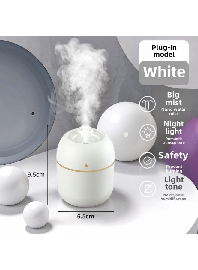 Patented Household Humidifier Small Bedroom Living Room Light Sound Pregnant Women Baby Fog Volume Large Capacity Air Sprayer-Body Color:220ml White Box  - Image 1