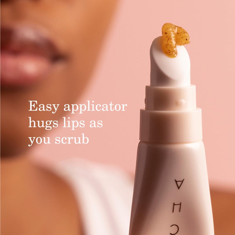 TATCHA سكراب الشفاه تاتشا كيسو، مقشر مرطب للشفاه مع سكراب نواة الخوخ لتنعيم الشفاه - Image 3