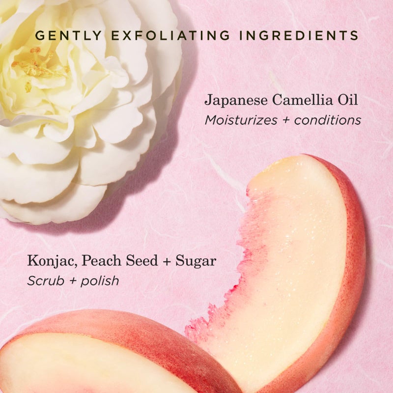 TATCHA سكراب الشفاه تاتشا كيسو، مقشر مرطب للشفاه مع سكراب نواة الخوخ لتنعيم الشفاه - Image 4