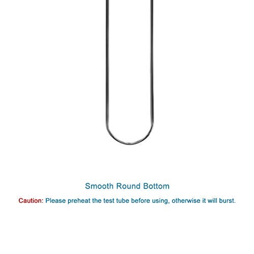 StonyLab Borosilicate Glass Round Bottom Test Tubes, 30mm OD X 165mm Length (Pack of 15) - Image 5