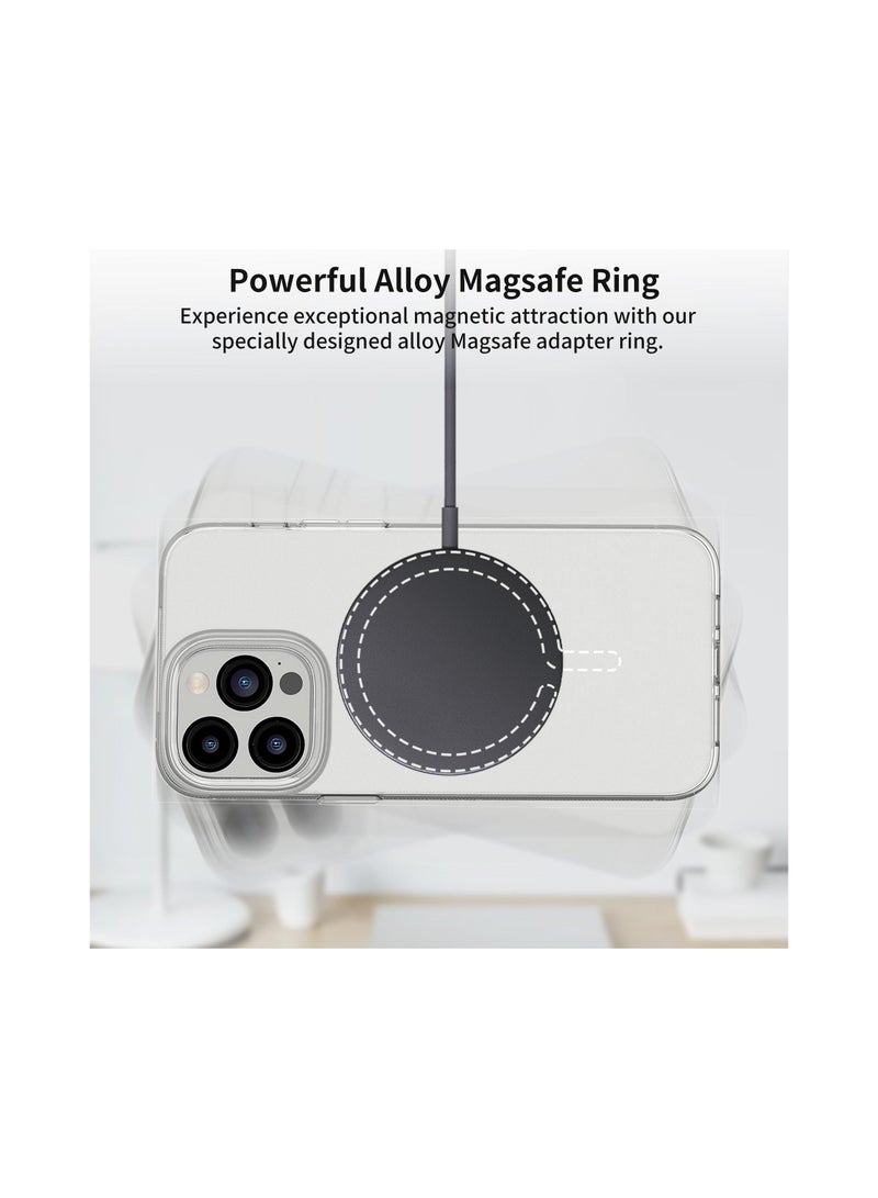 كابتن تيك 4Pcs Universal Metal Rings Compatible with Magsafe Sticker Magnetic Wireless Car Charger Black - Image 5
