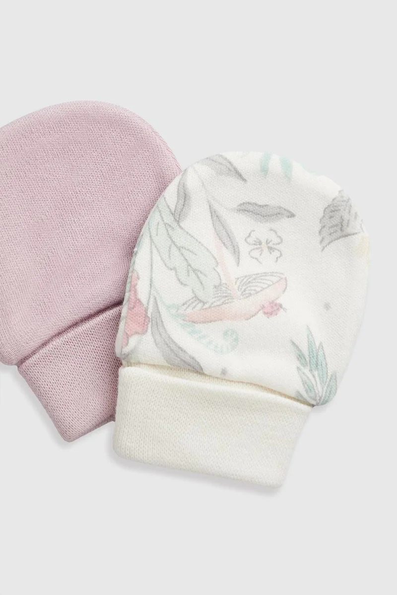mothercare Enchanted Baby Mitts - 2 Pack
