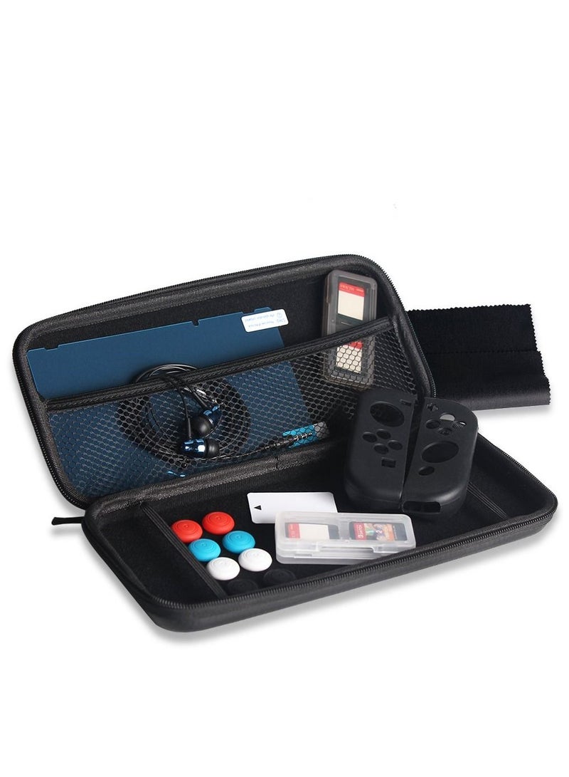 طقم سوبر 13 في 1 لجهاز نينتندو سويتش NS NX وحدة تحكم ألعاب Joy-Con Gamepad EVA حقيبة تخزين أغطية سيليكون صندوق بطاقات الألعاب فيلم - Image 5