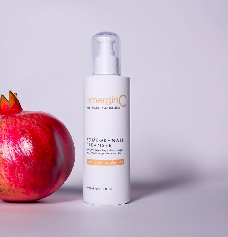 emerginC Pomegranate Gel Cleanser - Hydrating Face Wash with Fruit Extracts and Green Tea, 240 ml - Image 4
