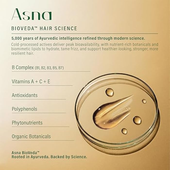 ASNA Amla BioVeda Strengthening + Thickening Shampoo for Scalp Health, Hair Volume & Density with Potent Vitamins & Antioxidants - All Hair Types, Color Safe, Clean Ayurvedic Haircare - Image 3