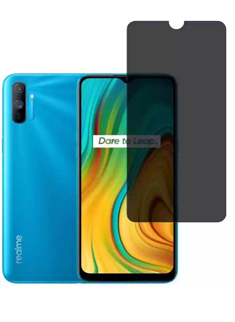 Super Tempered Glass Screen Protector Anti-Spy Privacy Designed For Realme C3  Full Screen Coverage And Bubble Free - Image 1
