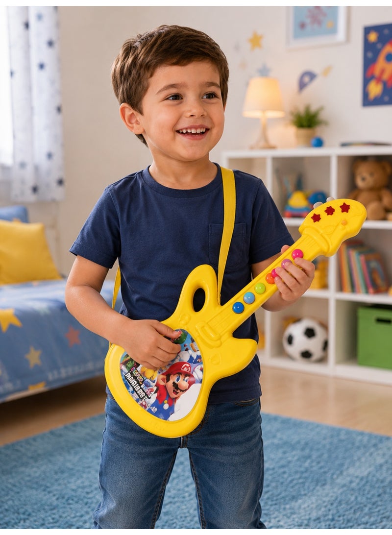VGRASSP Kids Musical Toy Guitar with Colorful Tone Buttons and Adjustable Carrying Strap, Fun Pretend Play Instrument, Lightweight, Assorted Colors, 30 x 12 x 2 cm - Image 4