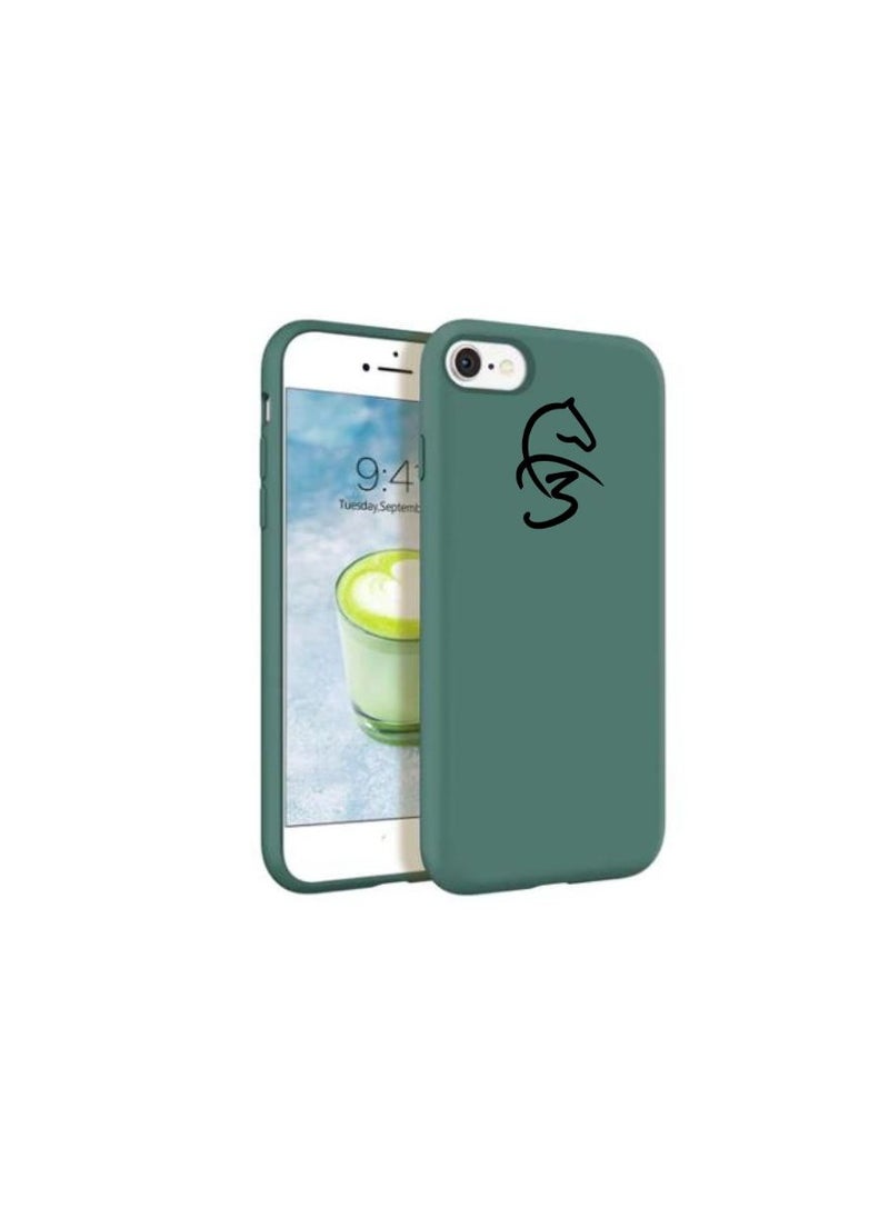 Rock Pow - Silicone Case Cover For Apple iPhone 7/8 Midnight Green - Image 1