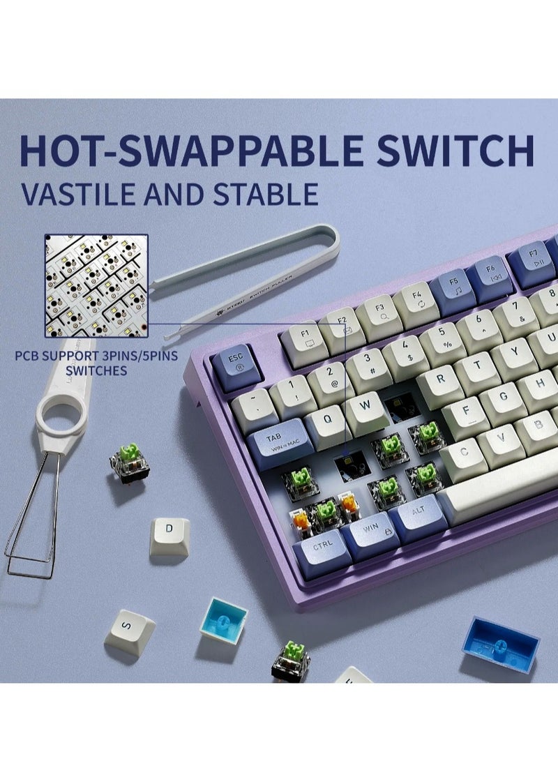 M3 Gasket structure Hot Swappable design Keyboard Gaming Kailh box Switch Mechanical Keyboard with White backlit (87keys) - Image 4