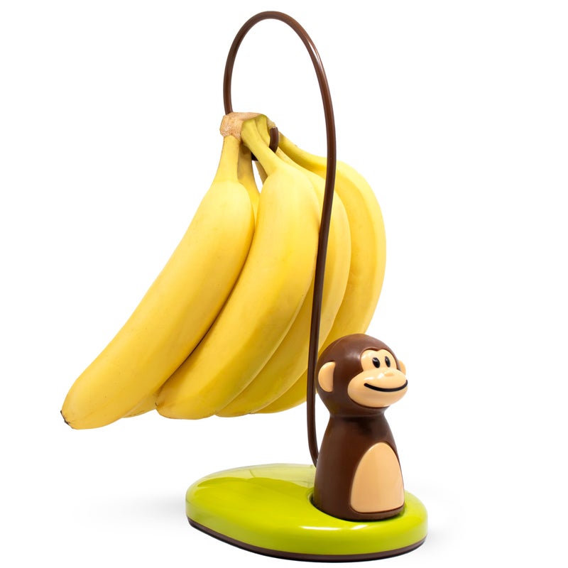Joie Monkey Banana Tree Holder Countertop Fruit Hanger with Secure Hook Bananas Ripen Evenly and Last Longer Cute Kitchen Gadget