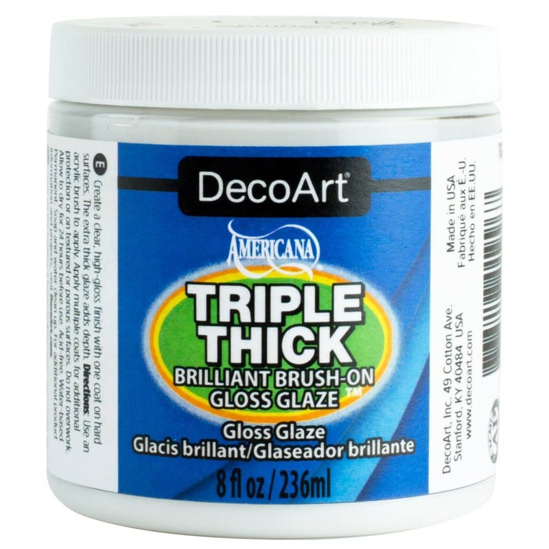 DecoArt Triple Thick Gloss Glaze - Jar, 8fl oz - Image 1