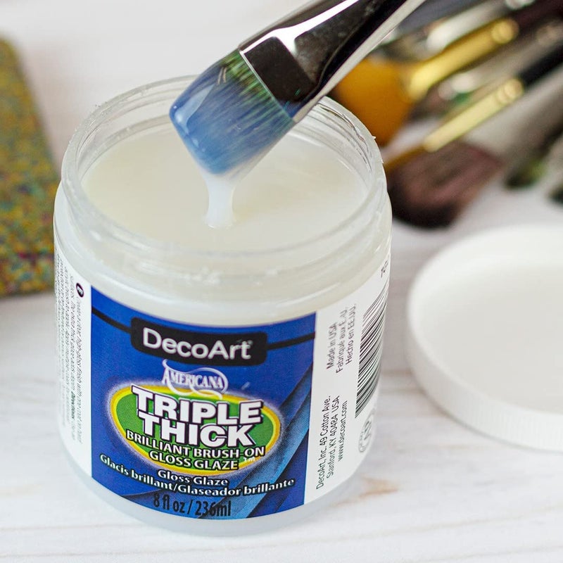 DecoArt Triple Thick Gloss Glaze - Jar, 8fl oz - Image 4