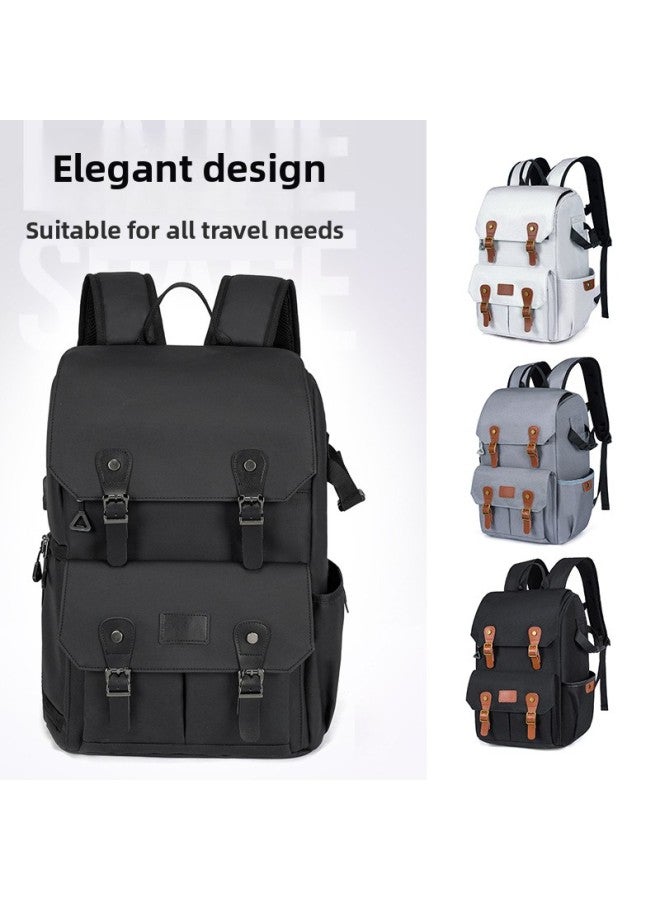 Canon SLR Camera Shoulder Camera Bag Outdoor Professional Waterproof Large Capacity Multifunctional Computer Bag Drone-Color:Oxford Cloth Drone Light Gray - Image 4